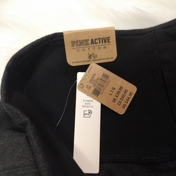 New Victoria Secret Pink Dark Gray Leggings - Picture 4 of 4
